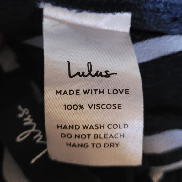 Lulu's Blue Striped High Rise Wide Leg Loose Fitting Pants - Picture 11 of 12